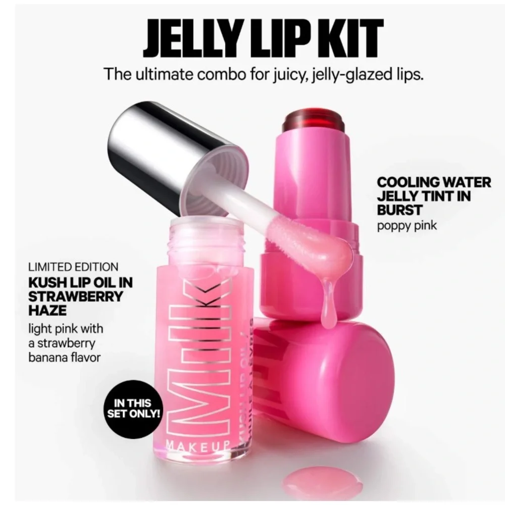 💎 MILK MAKEUP The Jelly Lip Kit: Lip + Cheek Stain & Lip Oil Duo New In Box